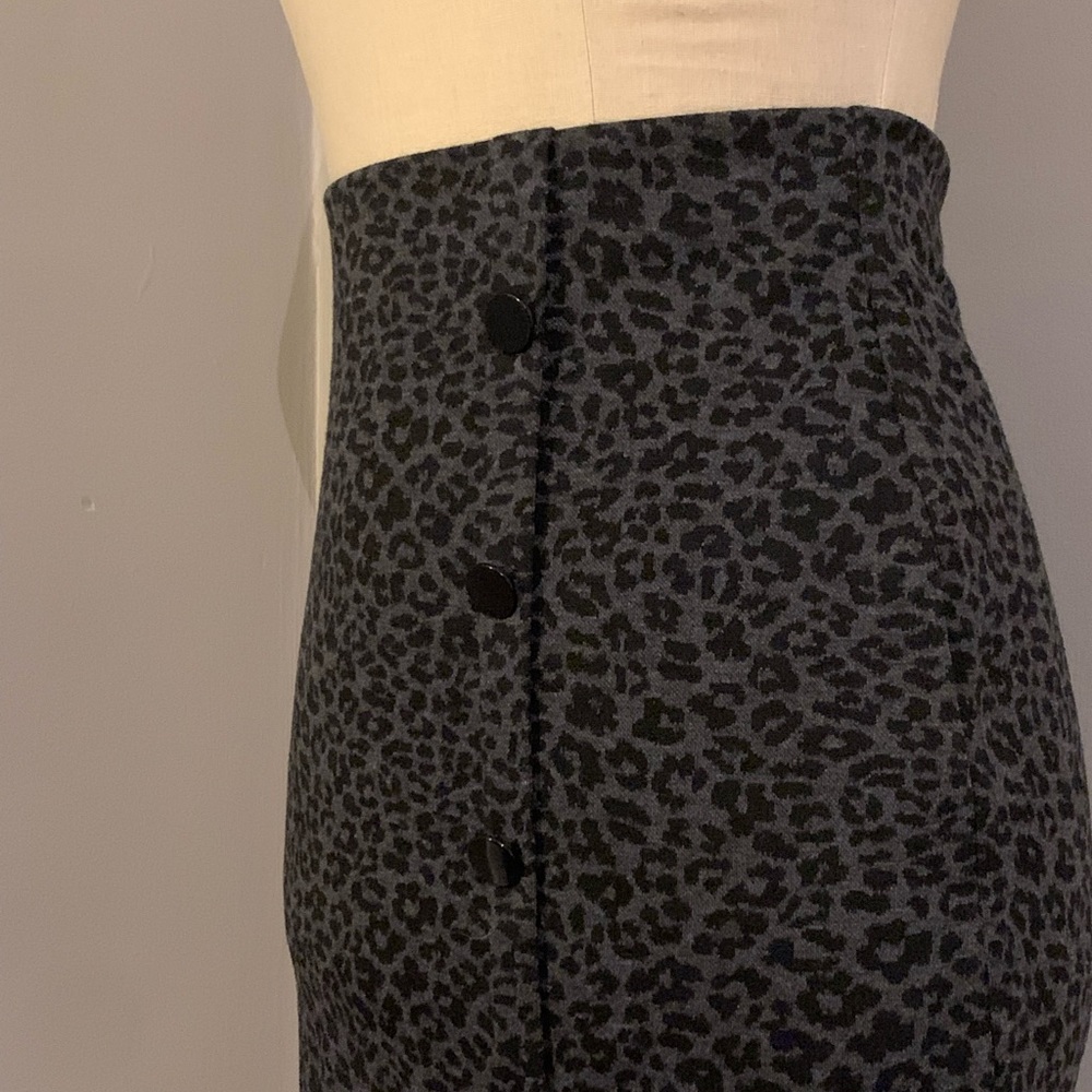 Leopard Skirt with Buttons
